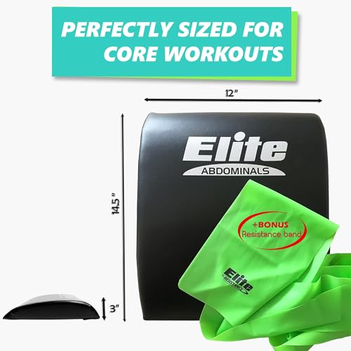 Elite Sportz Equipment Abdominal Mat Sit Up Support Pad, High Density Foam Sit Up Mats, Comfortable Workout Accessories for Upper & Lower Abs, Obliques & Back Support with Bonus Resistance Band - Image 5