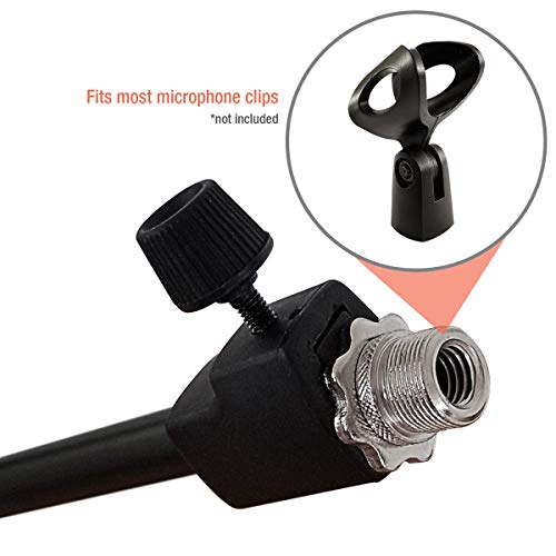 Axcessables Short Microphone Stand With Boom Arm | Low Profile Mic Tripod Stand For Kick Drums | Guitar Amp Stand | Low-Pro Mike Stand (Ms-101L) #TOP3