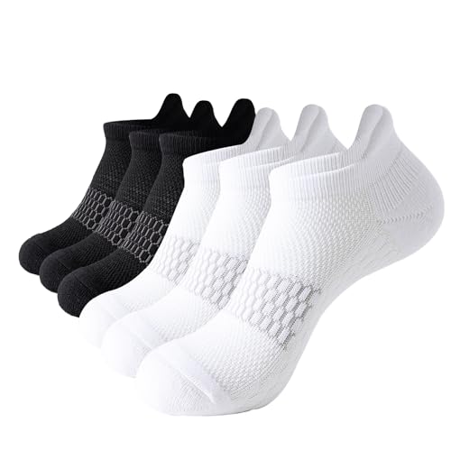 Image of Ankle Running Socks For Women, Athletic Wicking Thick Cushioned Low Cut With Tab Casual Sports Socks