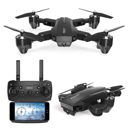 HaiMa Fq35 Wifi Fpv Foldable Rc Quadcopter Drone Con 720P Camera Altitude Hover - Cina Nera