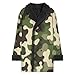 Meaudiwes Fashion Warm Overcoat Double Breasted Trench Coat Lightweight Jacket Windbreaker Army Green Camouflage Vietnam Tiger Stripe Camo