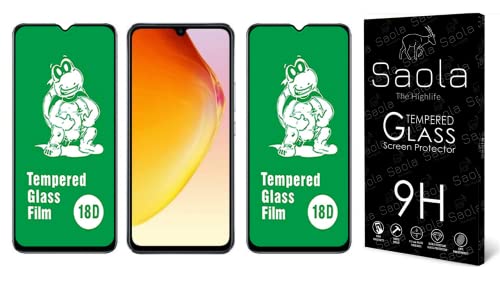 Image of Saola 18D Tempered Glass With Inbuilt Airbag Borders For Vivo V25 (Pack Of 2) With Free Installation Kit. Full Screen Coverage - 6.44 Inch