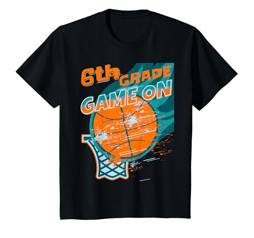 Kids Back To School Game On 6th Grade Student Basketball Lover T-Shirt