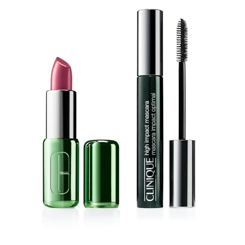 Clinique Pop Longwear Lipstick rossetto a lunga tenuta (3.9 g) + Clinique High Impact Mascara (7 ml) - Allunga e volumizza, sicuro per gli occhi sensibili - Satinato, opaco o brillante