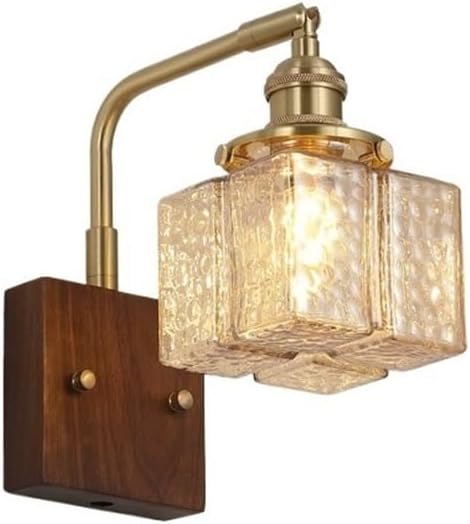 壁取り付け用燭台 レトロなウォールナットカラーの寝室、書斎、リビングルーム、ベッドサイド、装飾用ウォールランプ 壁掛け照明器具