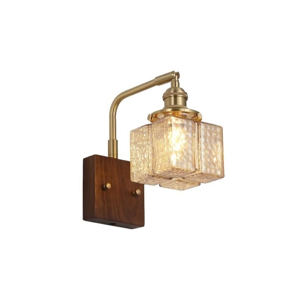 ZENY896V Bedroom Retro Walnut Color Bedroom Study Living Room Bedside Decorative Wall Lamp Wall Sconce