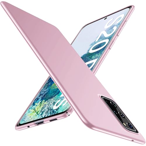 Coque Samsung S20 Plus rigide haut de gamme or rose mat
