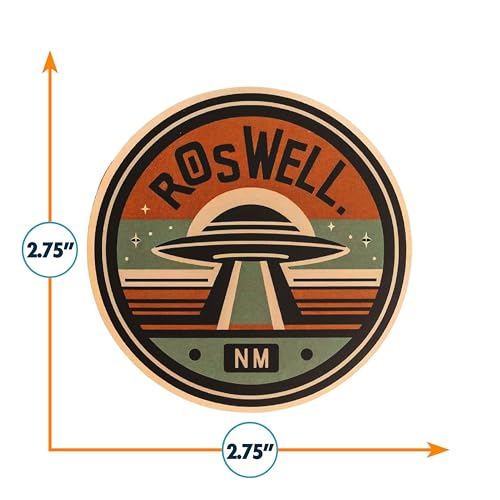 Image of Vagabond Heart Roswell Sticker - Roswell NM Weatherproof Vinyl Decal - Roswell New Mexico Souvenir