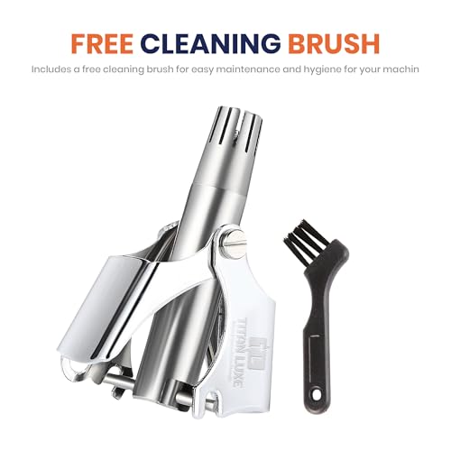 Image of Stainless Steel Manual Nose Hair Trimmer for Men and Women | Manual Nose and Ear Hair Trimmer | Nose Clippers, 360 Rotating Hair Trimmers | Washable Nosehair Remover - Pack of 3