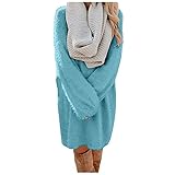 👗👸Material: Aus weichem und atmungsaktivem Stoff, fühlt sich toll auf der Haut und angenehm zu tragen. Merkmal: Es ist leicht, atmungsaktiv und hoher Qualität Stoff gefertigt, angenehm zu tragen Langarm Kurzarm Arm, Mini, Damen Tunikakleid, V-Ausschnitt, Casual, Lose, Blumen, Einfarbig. Wird sehr schick und attraktiv zu tragen sein.Bowknot vorne, Mit seitlichen Reißver, Rüsche Hosenrock. Perfekt Kombination von Hose und Langem Winter Herbst Frühling Sommerkleid