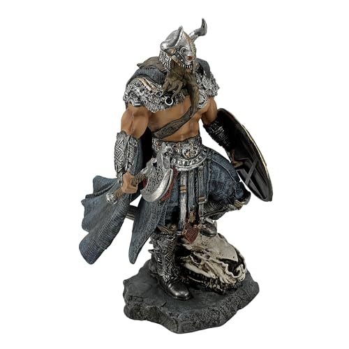 Estatua de resina Thor 13" con dragón decoración mitología nórdica miniatura 3
