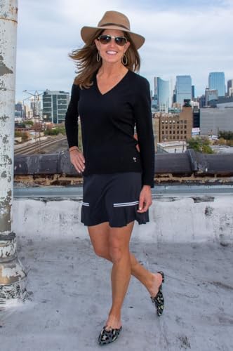 GOLFTINI Solid Performance Side Pleat Skort2