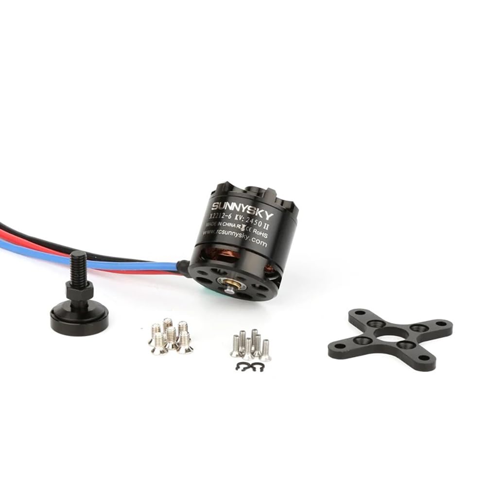 X2212 980KV 1400KV 2450KV Brushless Motor for Sunnysky 2~4S Lipo 3.17 Shaft Diameter 20-40A ESC for Fixed-Wing Drone and Quadcopter (2450kv)