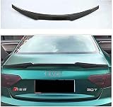 PREMIUM MATERIAL: The spoiler wing is made of high quality and light weight 3K carbon fiber, with polished and shinning surface and UV-Protected Clear Coating, high strength, impact resistance fade and rust resistant
