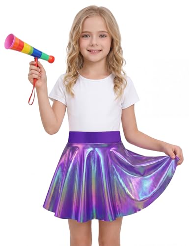 Image of Gnainach Girls Skorts High Waist Athletic Skirts with Shorts Stretchy Activewear for Teens Kids Performance Tennis