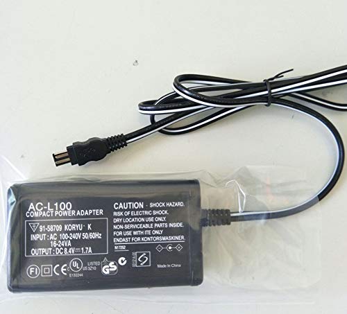 Ac-L100 Ac Power Supply Adapter, Replacement For Sony Ac-L10A, Ac-L10B, Ac-L10C Ac-L15A/B Ac-L100C,For Sony Handycam Ccd-Trv77 Ccd-Trv88 Ccd-Trv9X Dcr-Trv6E Mvc-Fd Cameras #TOP5