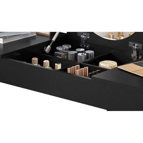 Escrivaninha Penteadeira Com Espelho Preto 3003020 Mobler