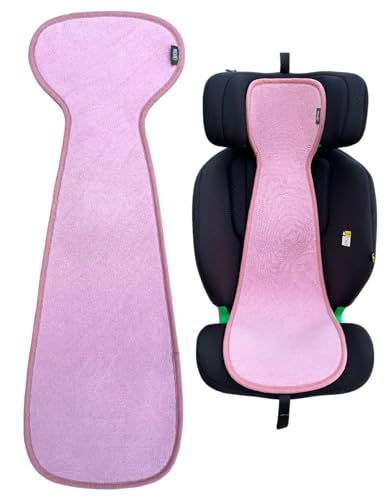 HECKBO funda de asiento infantil antisudor verano para cochecito - grupo 2/3 - asiento de coche para niños colchoneta - niñas niños - rosa