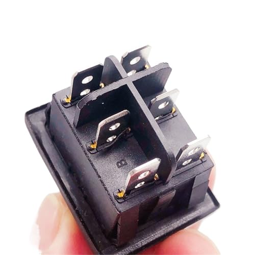 Interruptor basculante 6 pines con LED de 250V para panel eléctrico 3