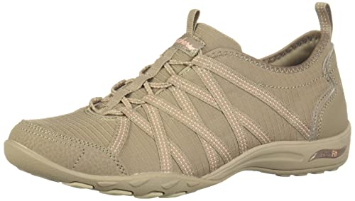 Skechers Arch Fit Comfy Paradise Found Womens Shoes Size 8.5, Color: Taupe-Beige/Cream