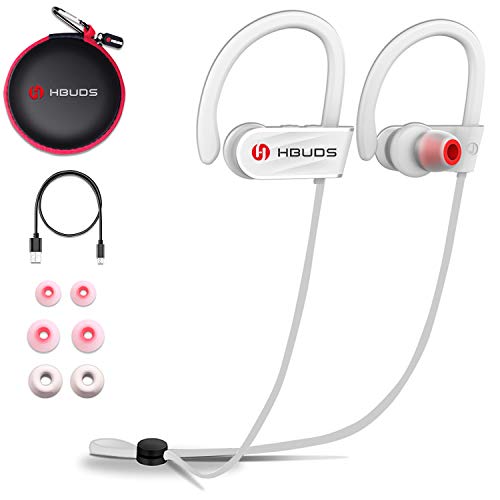 Auriculares Bluetooth Deportivos, IPX7 Impermeable Auriculares Inalámbricos 9H de Tiempo de Juego Auriculares con Micrófono Cancelación de Ruido Wireless Headphones para Gimnasio,Trotar, Ciclismo