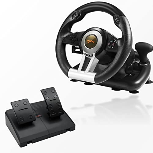 PXN V3 Pro Gaming Lenkrad, PC Lenkrad mit Pedal, 180° Lenkbereich - Gebraucht - Wie Neu - Vibrationen Feedback Lenkräder, Gaming Rennlenkrad für PS4, Xbox, PS3, PC, Switch - Schwarz PXN V3 Pro Gaming Lenkrad, PC Lenkrad mit Pedal, 180° Lenkbereich - Gebraucht - Wie Neu - Vibrationen Feedback Lenkräder, Gaming Rennlenkrad für PS4, Xbox, PS3, PC, Switch - Schwarz