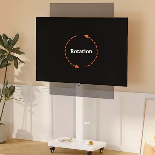 Soporte móvil para TV ajustable en altura y con ruedas miniatura 3
