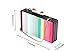 Cute Acrylic Clutch Purses Rainbow Handbags Stripe Box Clutch for Women Banquet Prom Wedding