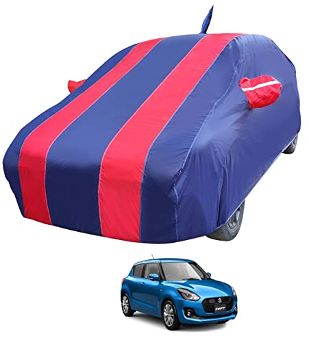 Image of Auto Hub Car Cover Compatible with Maruti Swift (Model : 2018-Till Date) with Antenna & Mirror Pocket, Weather Proof, Triple Stitched, Swift Car Cover- Grey