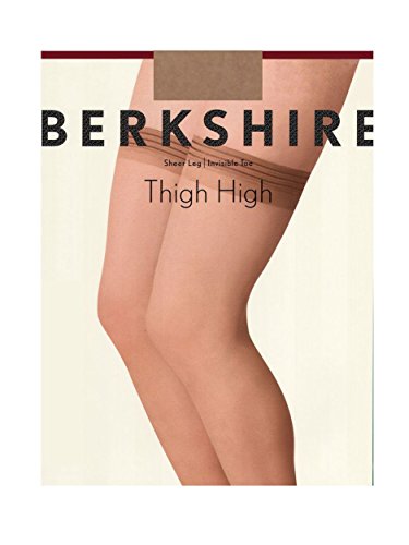 Berkshire Women's Day Sheer Thigh High with Invisible Toe, Brown, A-B2