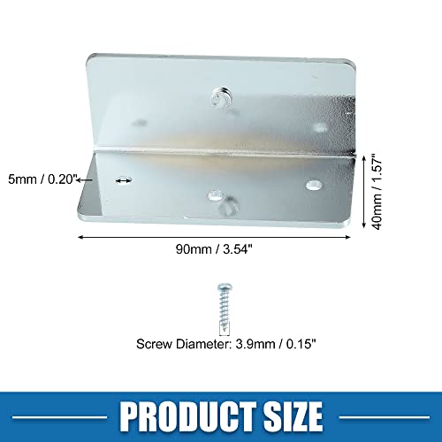 A Absopro Car Auto Gas Spring End Fitting Connector Mounting Bracket 10Mm Ball Stud Bracket With 12 Screws Silver Tone Set Of 4 #TOP3