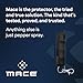 Mace Pepper Spray - 2-Pack Clip On Hard Case Model, 0.42 oz, 12 Feet Range, Max Police Strength, Long Lasting UV Dye, Flip Top Safety Cap, Self Defense Pepper Spray for Women & Men - Black