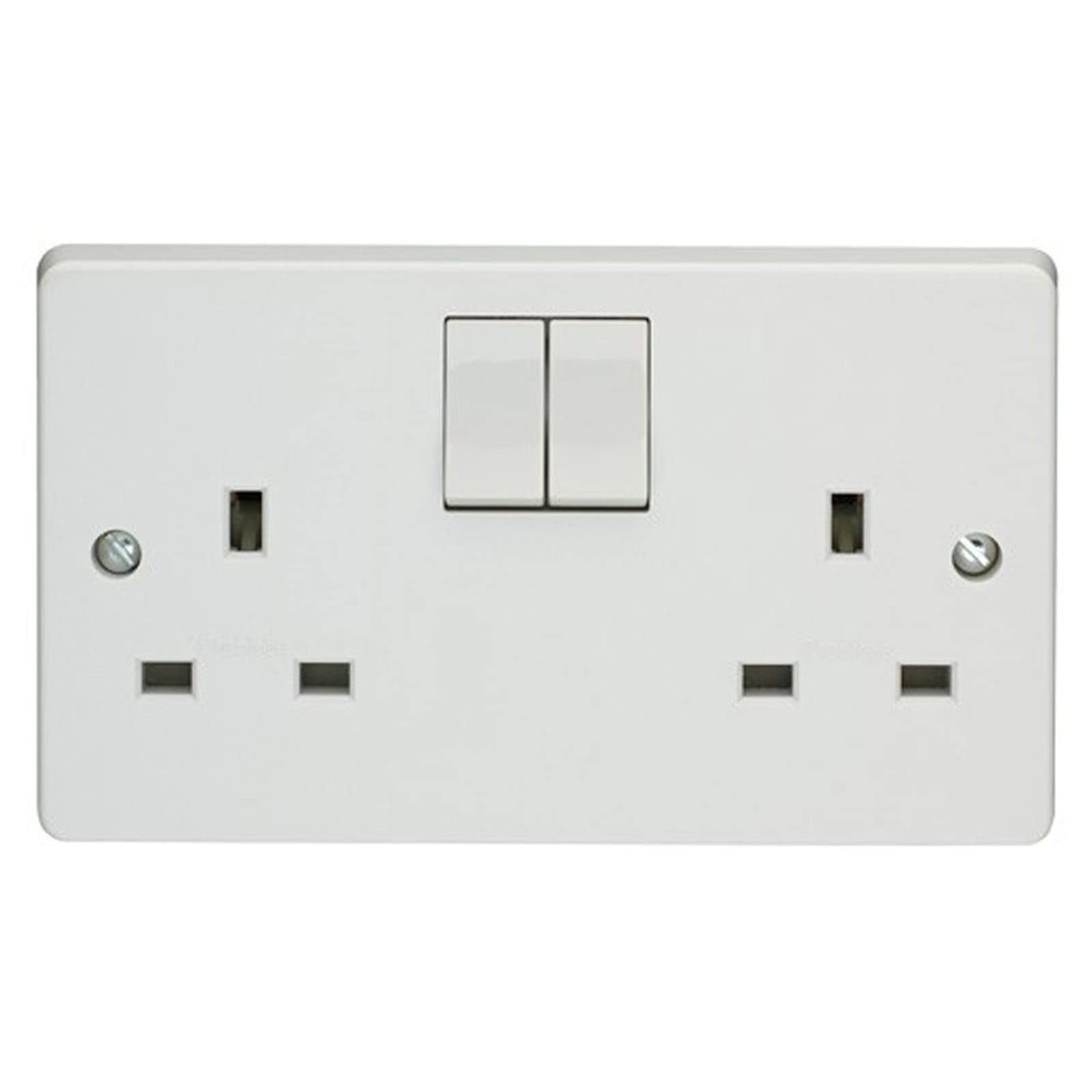 2G SP SWITCHED SOCKET TWIN EARTH 4306 By CRABTREE