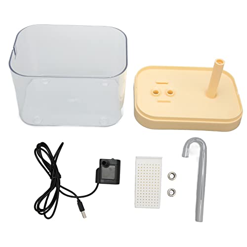 Fuente para gato transparente silenciosa dispensador de agua miniatura 7