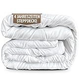 Bettdecke 135x200 cm - 4 Jahreszeiten Bettdecken 135 x 200 - Steppdecke für Komfortables Schlafen zu jeder Jahreszeit - Ganzjahresdecke waschbar - leichte Sommer Bettdecke & warme Winterdecke