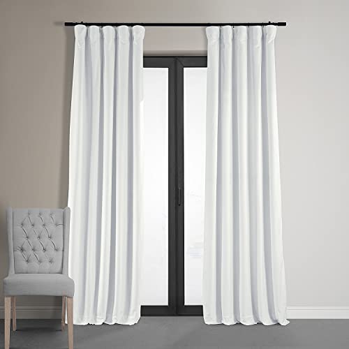 HPD Half Price Drapes Signature Velvet Thermal Blackout Curtains for Living Room 96 Inch Long (1 Panel) Rod Pocket Insulated Blackout Curtains for Bedroom Window Curtains 50W x 96L