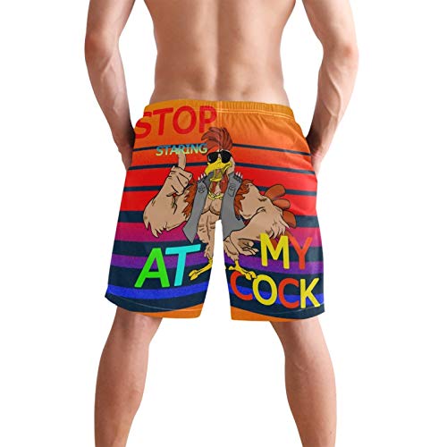 Men's Swim Trunks Colorful Golden Animal Print Board Shorts for Men Quick Dry Bathing Suit with Mesh Lining Pocket4