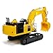 wheelfun 1/8 Scale RC Hydraulic Excavator PC1250 Metal Heavy Duty Light System Motor Servo ESC Hobby Grade Construction Vehicle(Yellow)