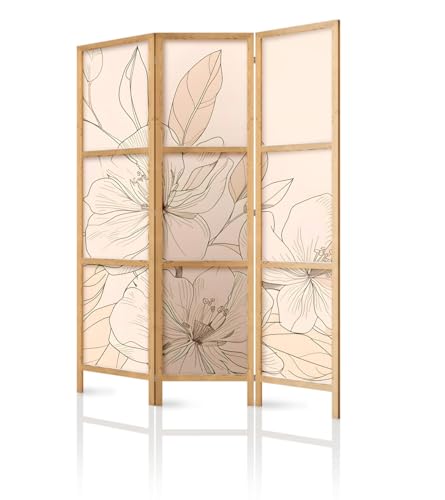 framed concept – paravent en Bois 3 Panneaux 135 x 172 cm, Style Oriental, cloison décorative intérieure