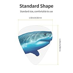 Pack de 12 médiators de guitare grand requin blanc pour guitare électrique guitare acoustique diverses guitares - Les Beatles, Paul McCartney, John Lennon, RIngo Starr, George Harrison Pack de 12 médiators de guitare grand requin blanc pour guitare électrique guitare acoustique diverses guitares – Image 3