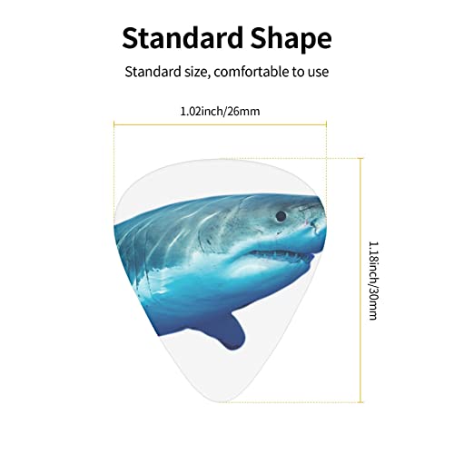 Pack de 12 médiators de guitare grand requin blanc pour guitare électrique guitare acoustique diverses guitares - Les Beatles, Paul McCartney, John Lennon, RIngo Starr, George Harrison Pack de 12 médiators de guitare grand requin blanc pour guitare électrique guitare acoustique diverses guitares – Image 4