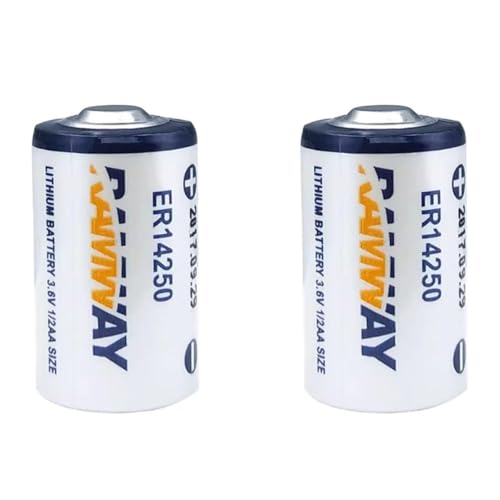 DUDUTANG 2�� ER14250 3.6V �d�r 1200mAh 1/2AA�T�C�Y LS14250 TL5902 �g���̂ă��`�E���d�r �x��V�X�e���p