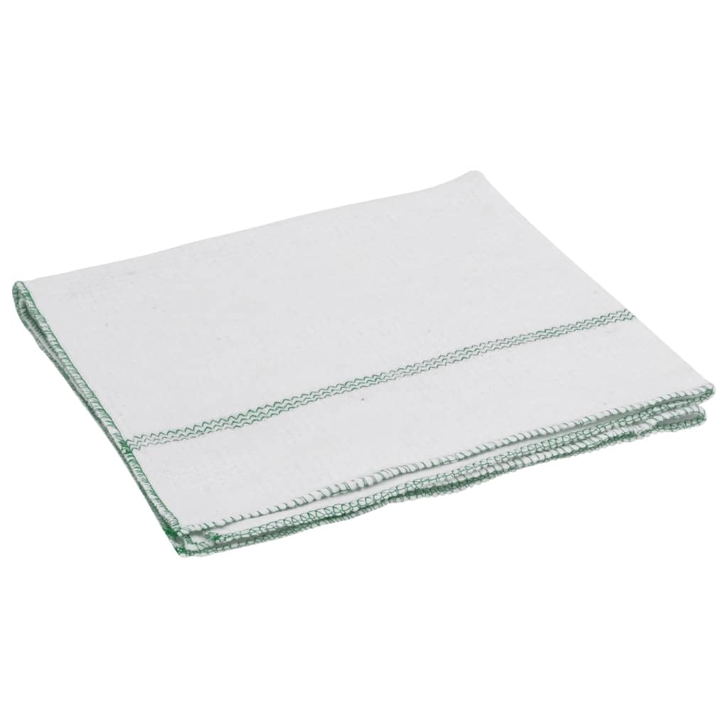 Homgoday Bayetas 50 uds Blancas con Rayas Verdes 50x60 cm Productos para Limpieza del hogar