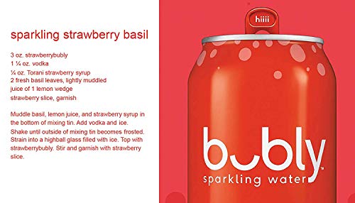Bubly Sparkling Water, Strawberry, 12 Fl Oz. Cans (8 Pack) #TOP7