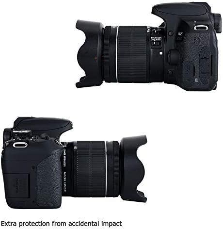 Lens Hood and UV Filter Fits for Canon EF-S 18-55mm f/3.5-5.6 IS STM Replaces Canon EW-63C