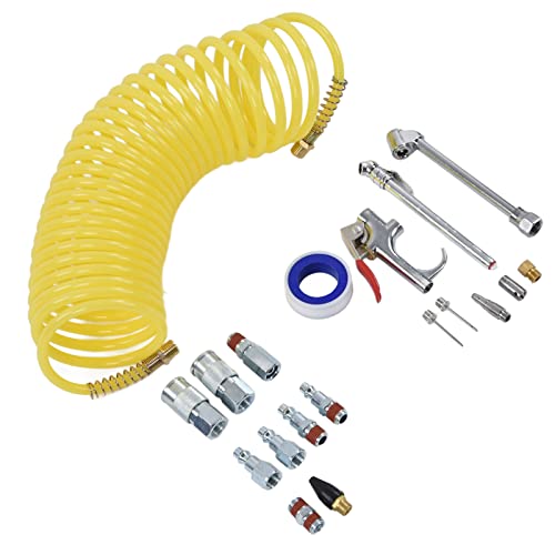 Jeffergarden Luftkompressor-Zubehörset, Langlebiges Nylon-Werkzeugset, 1/4-Zoll-NPT-Anschlüsse für das Aufpumpen von Reifen und den Professionellen Einsatz