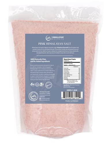 Himalayan Secrets Pink Rock Salt - 10Lb - Coarse, Fine, Powder Grain Bulk Size - 100% Natural & Unrefined (Fine (0.3-0.5Mm)) #TOP1
