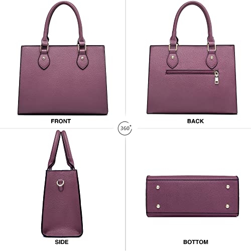 Image of CHICAROUSAL Crossbody Purses and Handbags for Women PU Leather Tote Top Handle Satchel Shoulder Bags (LiZ Purple)