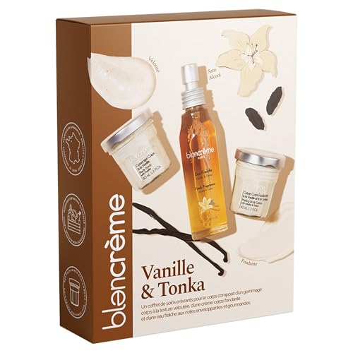 Parfum sans alcool Vanille Blancrème coffret soin corps anti peau sèche