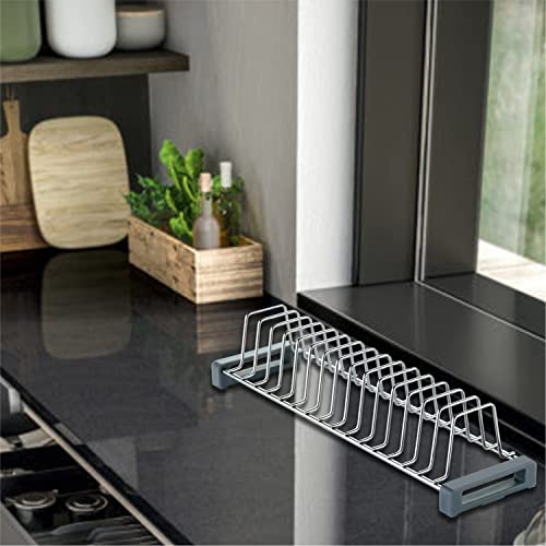 Image of Topaz Stainless Steel Saucer Rack 20 Inch /Modular Kitchen Accessories /Kitchen Insert /Tandem Basket /Kitchen Accessories, Tiered Shelf